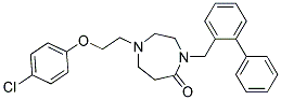 4-(BIPHENYL-2-YLMETHYL)-1-[2-(4-CHLOROPHENOXY)ETHYL]-1,4-DIAZEPAN-5-ONE 结构式