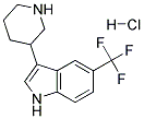 3-(PIPERIDIN-3-YL)-5-(TRIFLUOROMETHYL)-1H-INDOLE HYDROCHLORIDE 结构式