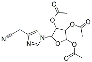 Acetic acid 4,5-diacetoxy-2-(4-cyano-methyl-imidazol-1-yl)-tetrahydro-furan-3-yl ester 结构式