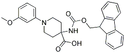 4-(((9H-FLUOREN-9-YL)METHOXY)CARBONYLAMINO)-1-(3-METHOXYPHENYL)PIPERIDINE-4-CARBOXYLIC ACID 结构式