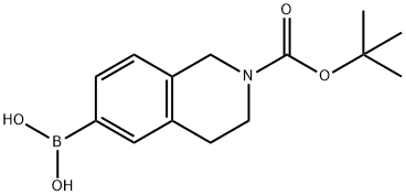 N-BOC-1,2,3,4-四氢异喹啉-6-硼酸 结构式