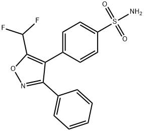 4-[(5-DIFLUOROMETHYL-3-PHENYL)-4-ISOXAZOLYL]BENZENESULFONAMIDE 结构式