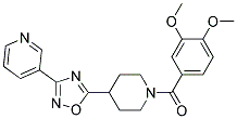 3-(5-[1-(3,4-DIMETHOXYBENZOYL)PIPERIDIN-4-YL]-1,2,4-OXADIAZOL-3-YL)PYRIDINE 结构式