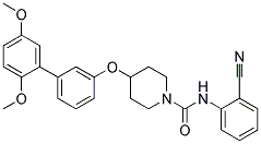 N-(2-CYANOPHENYL)-4-[(2',5'-DIMETHOXYBIPHENYL-3-YL)OXY]PIPERIDINE-1-CARBOXAMIDE 结构式