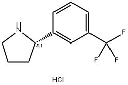 (S)-2-(3-(TRIFLUOROMETHYL)PHENYL)PYRROLIDINE HYDROCHLORIDE 结构式