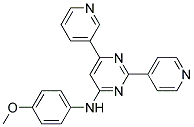 N-(4-METHOXYPHENYL)-6-PYRIDIN-3-YL-2-PYRIDIN-4-YLPYRIMIDIN-4-AMINE 结构式