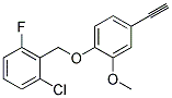 4-[(2-CHLORO-6-FLUOROBENZYL)OXY]-1-ETHYNYL-3-METHOXY-BENZENE 结构式
