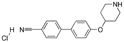 4'-(PIPERIDIN-4-YLOXY)BIPHENYL-4-CARBONITRILE HYDROCHLORIDE 结构式