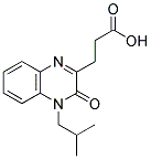 3-(4-ISOBUTYL-3-OXO-3,4-DIHYDROQUINOXALIN-2-YL)PROPANOIC ACID 结构式