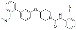 N-(2-CYANOPHENYL)-4-((2'-[(DIMETHYLAMINO)METHYL]BIPHENYL-3-YL)OXY)PIPERIDINE-1-CARBOXAMIDE 结构式