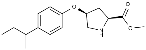 METHYL (2S,4S)-4-[4-(SEC-BUTYL)PHENOXY]-2-PYRROLIDINECARBOXYLATE 结构式
