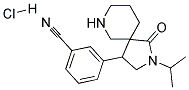 3-(2-ISOPROPYL-1-OXO-2,7-DIAZASPIRO[4.5]DECAN-4-YL)BENZONITRILE HYDROCHLORIDE 结构式