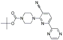4-(3-CYANO-6-PYRAZIN-2-YL-PYRIDIN-2-YL)-PIPERAZINE-1-CARBOXYLIC ACID TERT-BUTYL ESTER 结构式