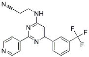 3-((2-PYRIDIN-4-YL-6-[3-(TRIFLUOROMETHYL)PHENYL]PYRIMIDIN-4-YL)AMINO)PROPANENITRILE 结构式