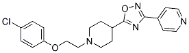 4-(5-(1-[2-(4-CHLOROPHENOXY)ETHYL]PIPERIDIN-4-YL)-1,2,4-OXADIAZOL-3-YL)PYRIDINE 结构式