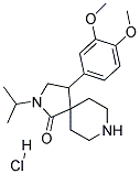4-(3,4-Dimethoxyphenyl)-2-isopropyl-2,8-diazaspiro[4.5]decan-1-one hydrochloride 结构式