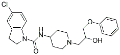 5-CHLORO-N-[1-(2-HYDROXY-3-PHENOXYPROPYL)PIPERIDIN-4-YL]INDOLINE-1-CARBOXAMIDE 结构式