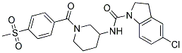 5-CHLORO-N-(1-[4-(METHYLSULFONYL)BENZOYL]PIPERIDIN-3-YL)INDOLINE-1-CARBOXAMIDE 结构式