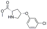 METHYL (2S,4S)-4-(3-CHLOROPHENOXY)-2-PYRROLIDINECARBOXYLATE 结构式