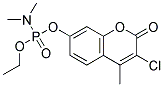 DIMETHYL-PHOSPHORAMIDIC ACID 3-CHLORO-4-METHYL-2-OXO-2H-CHROMEN-7-YL ESTER ETHYL ESTER 结构式