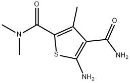 5-AMINO-N2,N2,3-TRIMETHYLTHIOPHENE-2,4-DICARBOXAMIDE 结构式