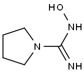 N-HYDROXY-PYRROLIDINE-1-CARBOXAMIDINE 结构式