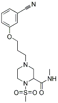 4-[3-(3-CYANOPHENOXY)PROPYL]-N-METHYL-1-(METHYLSULFONYL)PIPERAZINE-2-CARBOXAMIDE 结构式