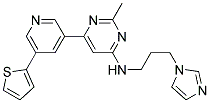 N-[3-(1H-IMIDAZOL-1-YL)PROPYL]-2-METHYL-6-(5-THIEN-2-YLPYRIDIN-3-YL)PYRIMIDIN-4-AMINE 结构式
