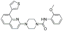 N-(2-METHOXYPHENYL)-4-[8-(3-THIENYL)QUINOLIN-2-YL]PIPERAZINE-1-CARBOXAMIDE 结构式