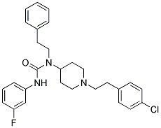 N-(1-[2-(4-CHLOROPHENYL)ETHYL]PIPERIDIN-4-YL)-N'-(3-FLUOROPHENYL)-N-(2-PHENYLETHYL)UREA 结构式
