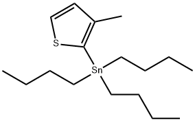 3-甲基-2-(三丁基锡)噻吩 结构式