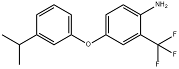 4-(3-ISOPROPYLPHENOXY)-2-(TRIFLUOROMETHYL)ANILINE 结构式