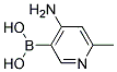 (4-AMINO-6-METHYLPYRIDIN-3-YL)BORONIC ACID 结构式