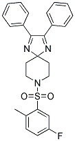 8-[(5-FLUORO-2-METHYLPHENYL)SULFONYL]-2,3-DIPHENYL-1,4,8-TRIAZASPIRO[4.5]DECA-1,3-DIENE 结构式