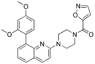 8-(2,4-DIMETHOXYPHENYL)-2-[4-(ISOXAZOL-5-YLCARBONYL)PIPERAZIN-1-YL]QUINOLINE 结构式