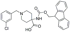 4-(((9H-FLUOREN-9-YL)METHOXY)CARBONYLAMINO)-1-(3-CHLOROBENZYL)PIPERIDINE-4-CARBOXYLIC ACID 结构式