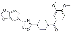 4-[3-(1,3-BENZODIOXOL-5-YL)-1,2,4-OXADIAZOL-5-YL]-1-(3,4-DIMETHOXYBENZOYL)PIPERIDINE 结构式