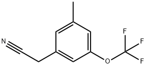 3-甲基-5-(三氟甲氧基)苯乙腈 结构式