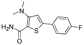 3-DIMETHYLAMINO-5-(4-FLUORO-PHENYL)-THIOPHENE-2-CARBOXYLIC ACID AMIDE 结构式