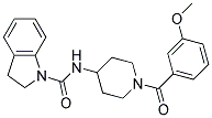 N-[1-(3-METHOXYBENZOYL)PIPERIDIN-4-YL]INDOLINE-1-CARBOXAMIDE 结构式