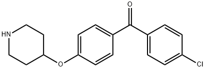 (4-CHLOROPHENYL)[4-(4-PIPERIDINYLOXY)PHENYL]-METHANONE 结构式