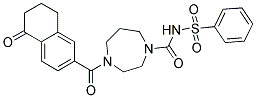 4-[(5-OXO-5,6,7,8-TETRAHYDRONAPHTHALEN-2-YL)CARBONYL]-N-(PHENYLSULFONYL)-1,4-DIAZEPANE-1-CARBOXAMIDE 结构式