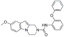 8-METHOXY-N-(2-PHENOXYPHENYL)-3,4-DIHYDROPYRAZINO[1,2-A]INDOLE-2(1H)-CARBOXAMIDE 结构式