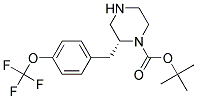 (R)-2-(4-TRIFLUOROMETHOXY-BENZYL)-PIPERAZINE-1-CARBOXYLIC ACID TERT-BUTYL ESTER 结构式