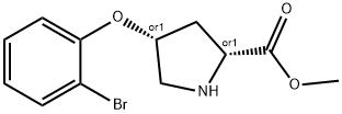METHYL (2S,4S)-4-(2-BROMOPHENOXY)-2-PYRROLIDINECARBOXYLATE 结构式