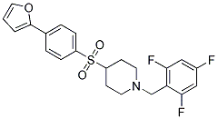 4-([4-(2-FURYL)PHENYL]SULFONYL)-1-(2,4,6-TRIFLUOROBENZYL)PIPERIDINE 结构式