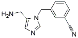 3-(5-AMINOMETHYL-IMIDAZOL-1-YLMETHYL)-BENZONITRILE 结构式