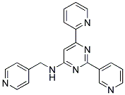 6-PYRIDIN-2-YL-2-PYRIDIN-3-YL-N-(PYRIDIN-4-YLMETHYL)PYRIMIDIN-4-AMINE 结构式