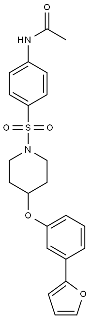 N-[4-((4-[3-(2-FURYL)PHENOXY]PIPERIDIN-1-YL)SULFONYL)PHENYL]ACETAMIDE 结构式