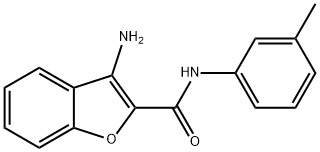 3-AMINO-N-(3-METHYLPHENYL)-1-BENZOFURAN-2-CARBOXAMIDE 结构式